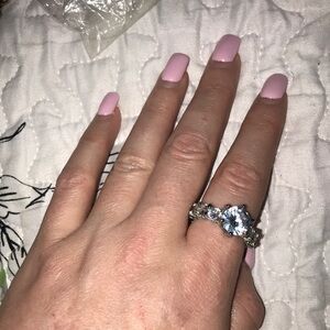 Size 8 silver infinity engagement style ring NWOT .925